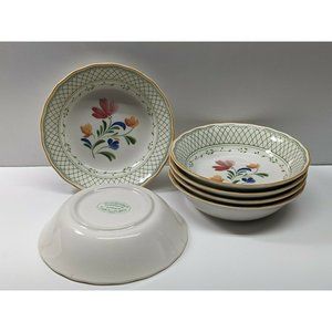 Nikko Hampton Dessert Bowl Provincial Designs Floral 6 bowls 5 1/4" Japan